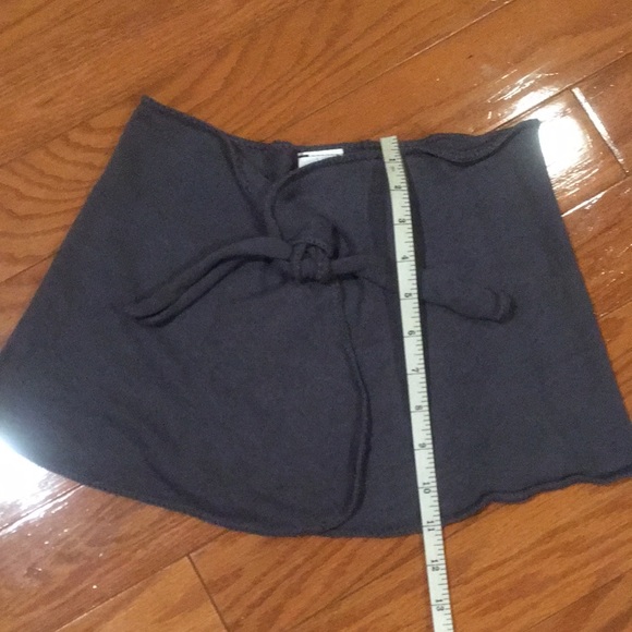 Gray Knit Wrap Stretchy Ballet Skirt - Picture 4 of 5